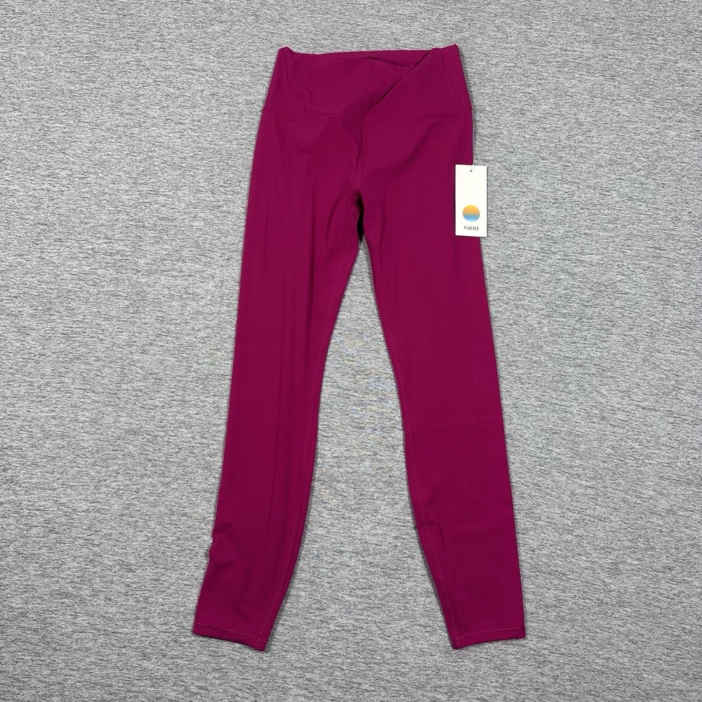 Vuori All The Feels Leggings Womens Small Dragonfruit Performance Stretch NEW